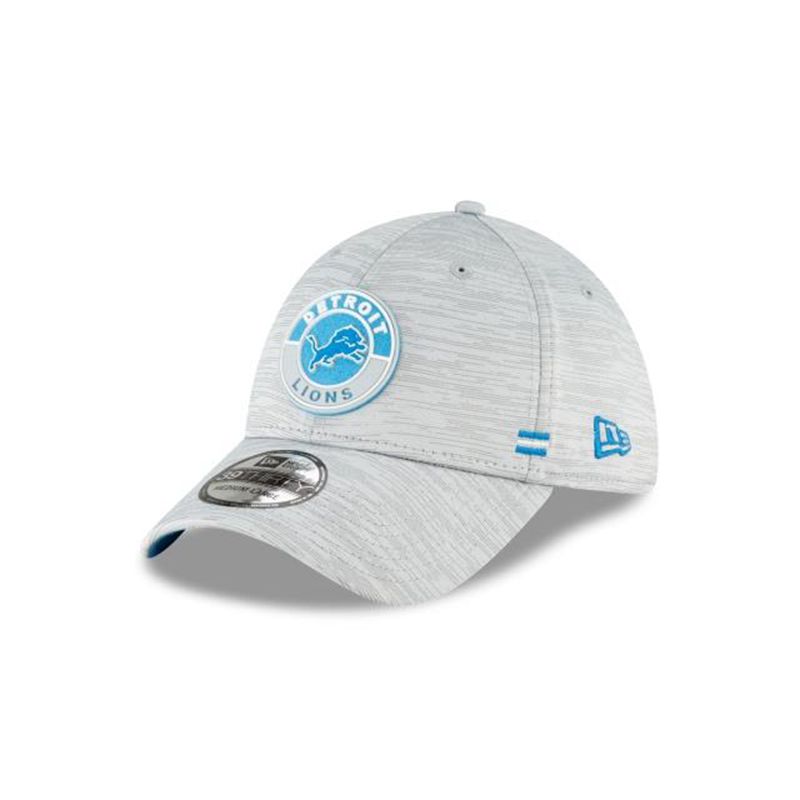 NFL Detroit Lions Official Fall Sideline 39Thirty Stretch Fit (RMV1055) - Grey New Era Caps